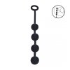 Round Silicone Anal Balls - M - 30mm - Black
